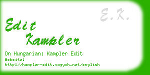 edit kampler business card